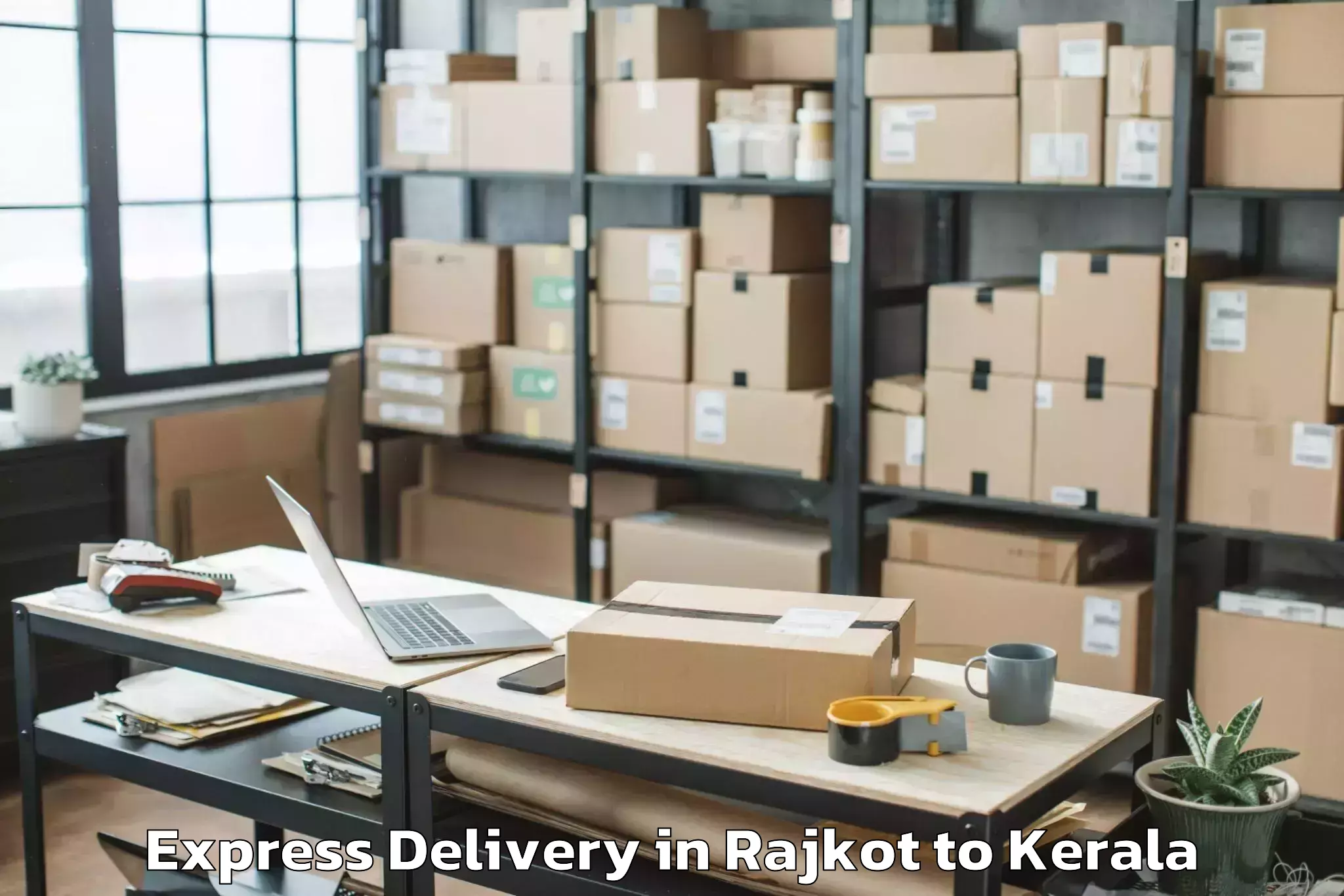 Book Rajkot to Punalur Express Delivery